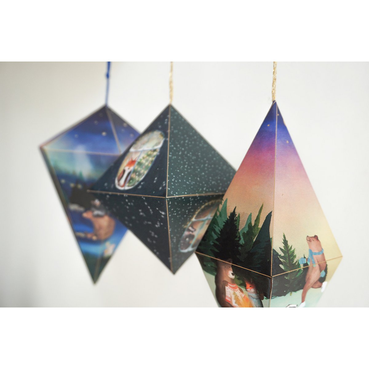 3D-Weihnachtsschmuck aus Papier