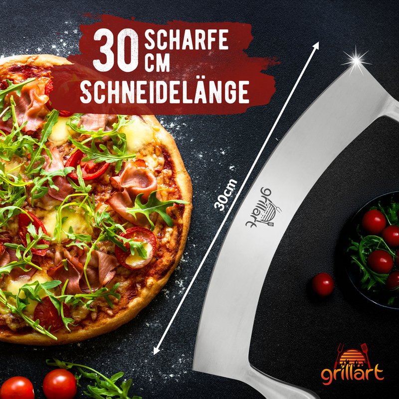 Grillart® Premium PizzaMesser - Taglie di pizza in acciaio inossidabile extra affilato