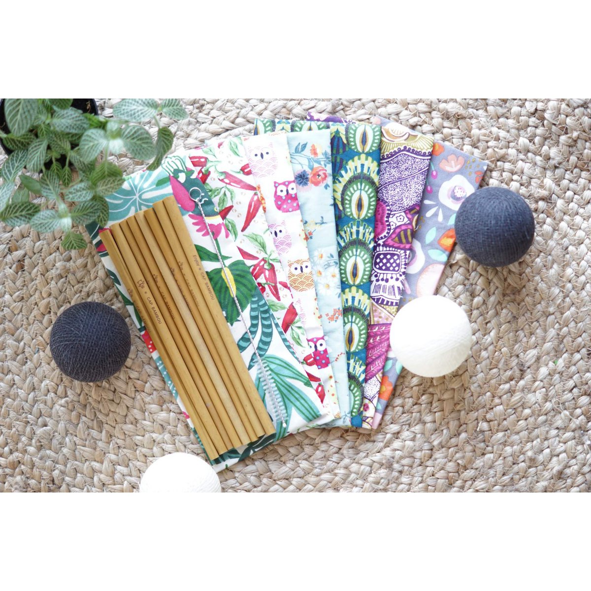 Zestaw długich słomek z etui Made In France