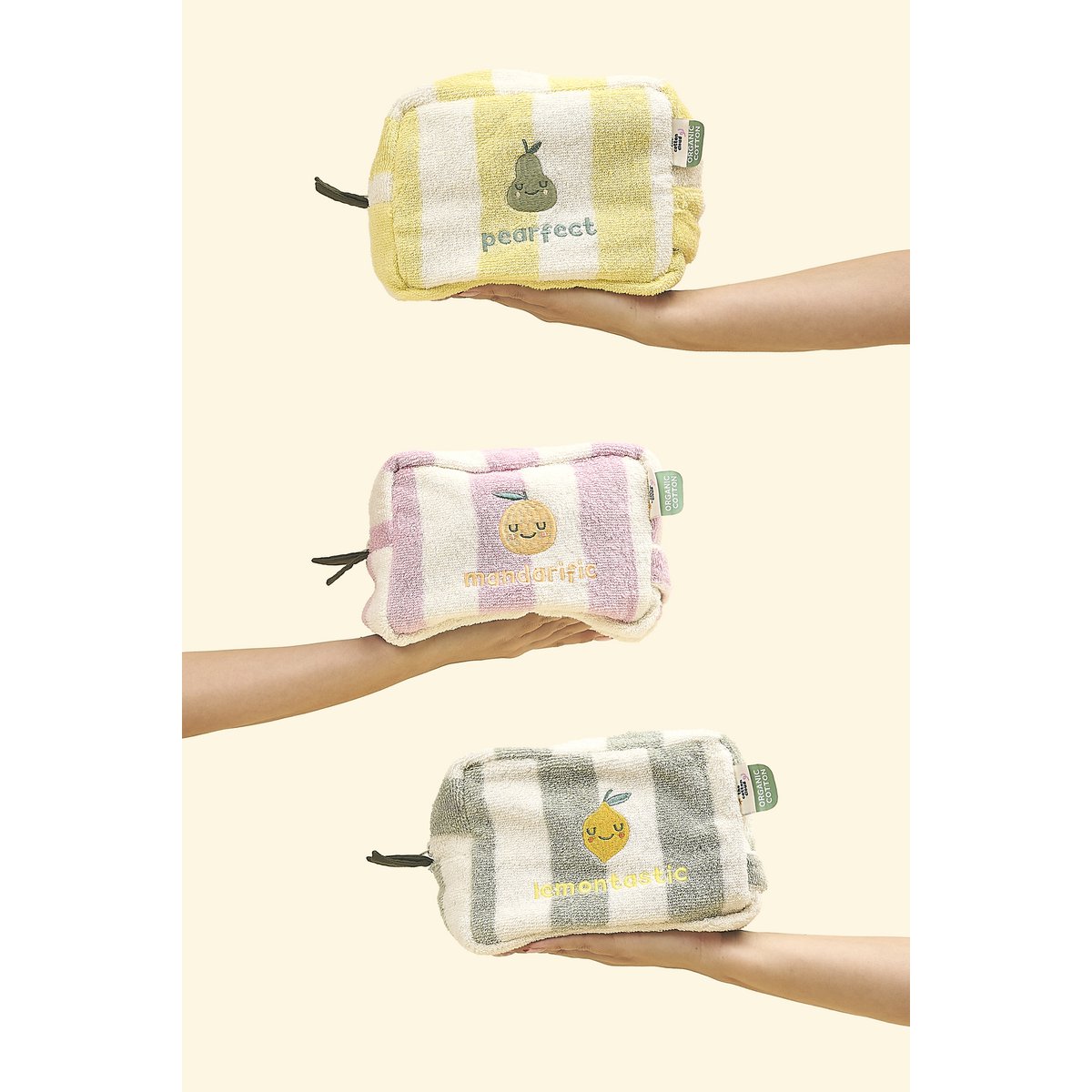 Badstof katoenen toilettas Lola Lemon