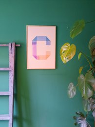 Poster letter D print - Creative Notes