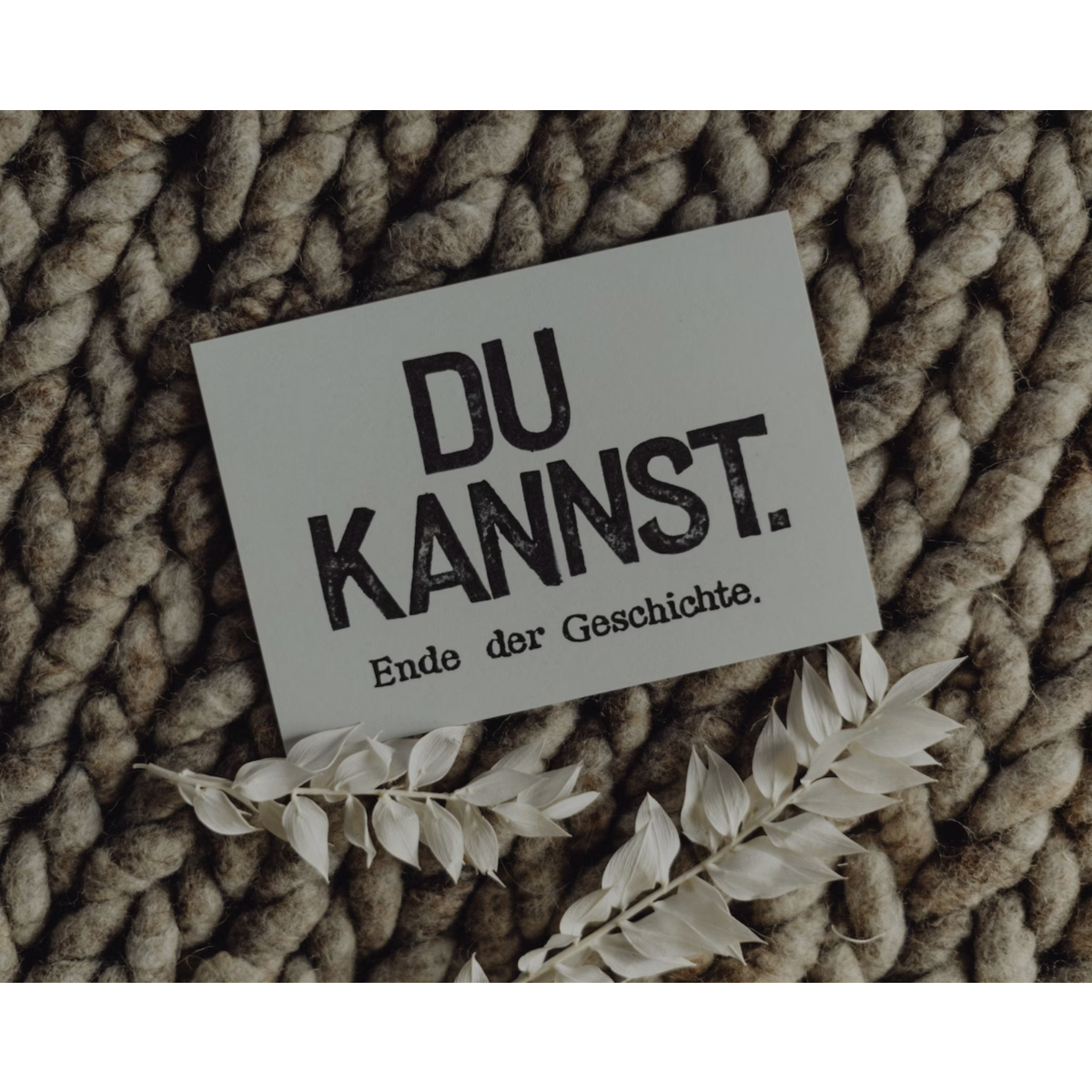Stemplet postkort "Du kannst"