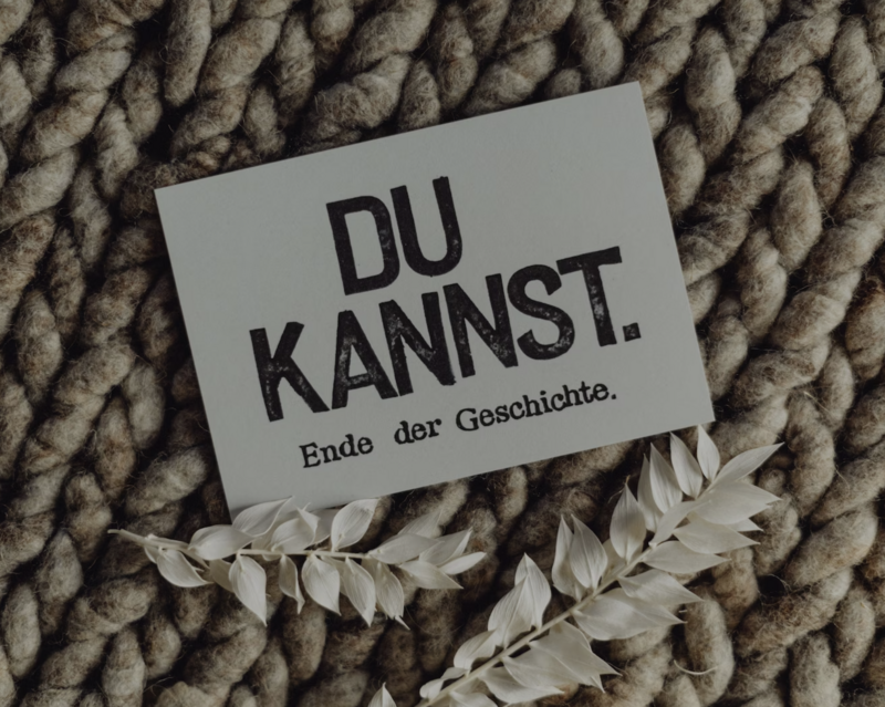 Stemplet postkort "Du kannst"