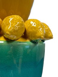 Silk Flowers with Lemon Juice Vase H：37cm