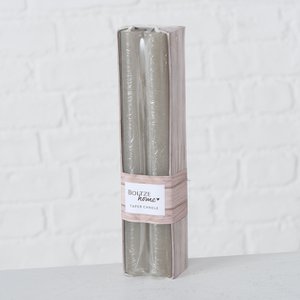 Dinner candle Melia 4-piece gray H20cm