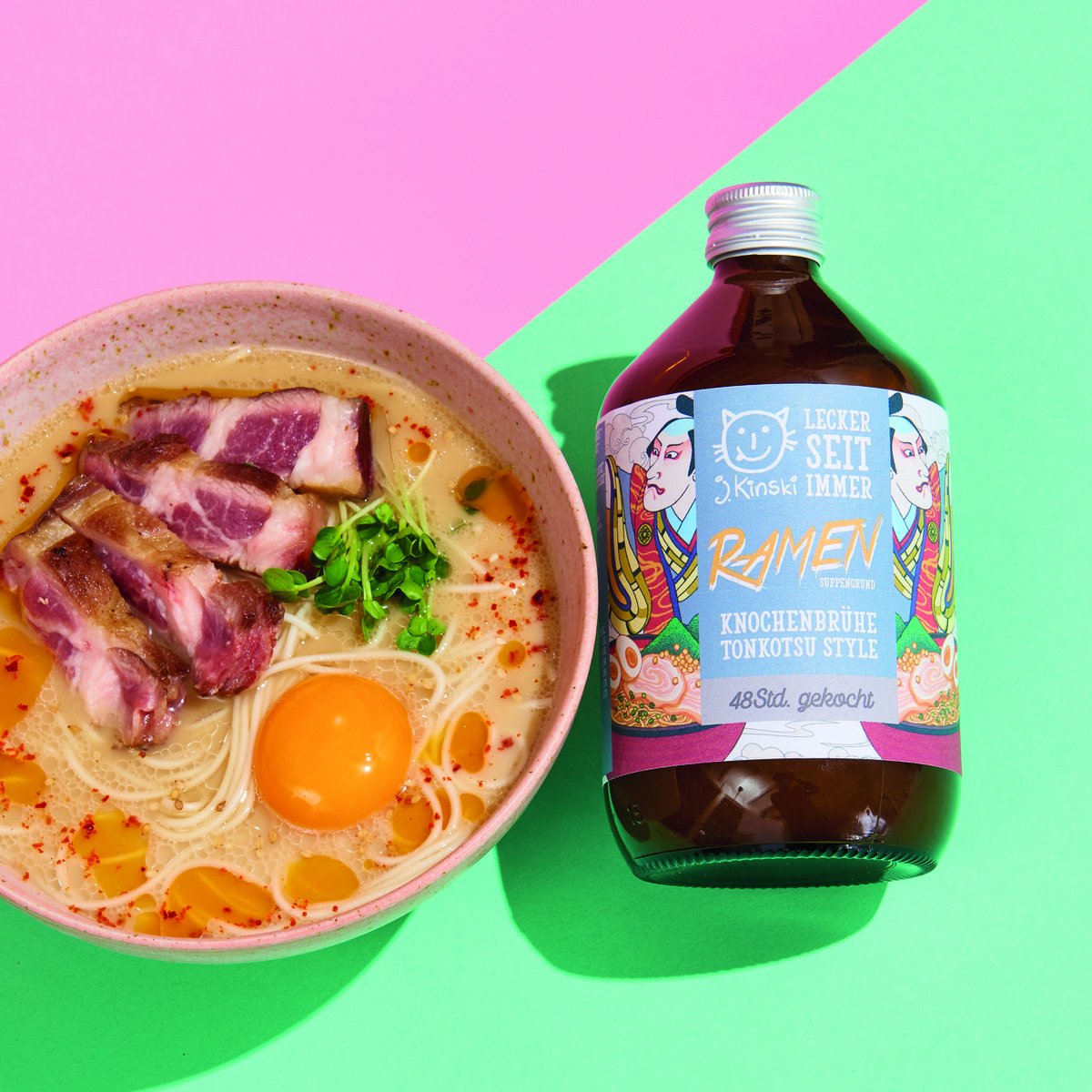 Caldo Básico Estilo Tonkotsu Ecológico para Ramen 525ml