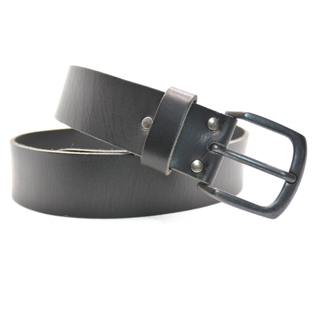 Timbelt 4001 cooler schwarzer Jeansgürtel mit schwarzer Schnalle