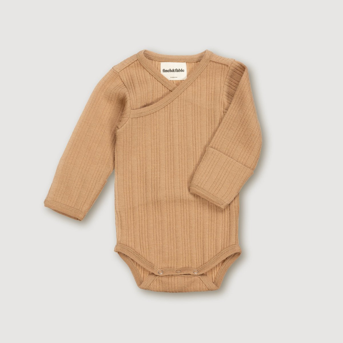L/S-Body aus Wollripp – Rehbraun