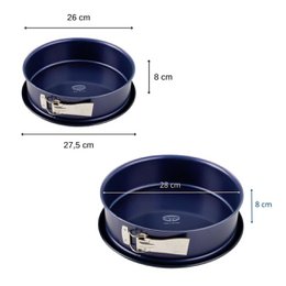 Dr. Oetker Back Liebe Set di padelle a cerniera 26 e 28 cm