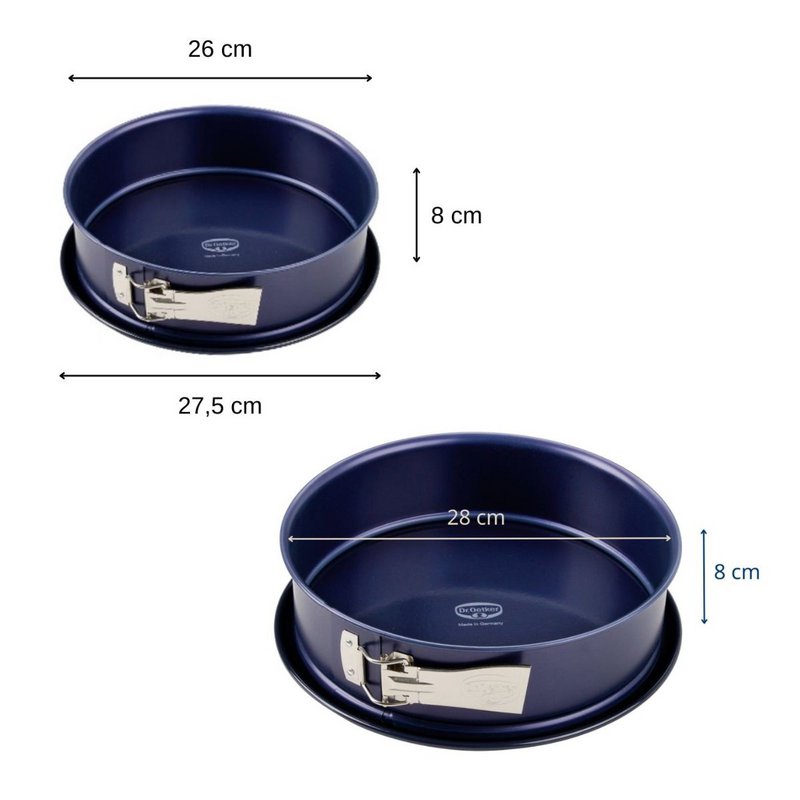 Dr. Oetker Back Liebe Set di padelle a cerniera 26 e 28 cm