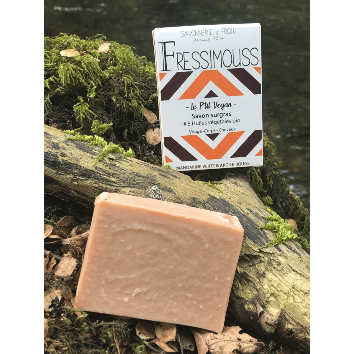 P'tit Vegan Soap, Green Mandarin & Red Clay