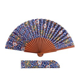 Trellis Mosaic Satin Hand Fan Itr 23 cm