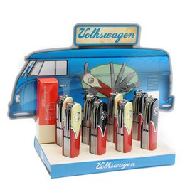 VW display of 8 folding multifunction pocket knives