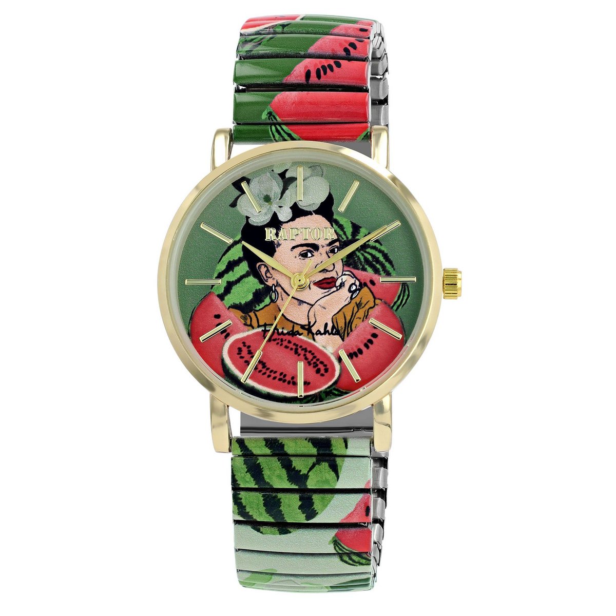 Damski zegarek na rękę Raptor „Frida Kahlo Edition” ze sznurkiem
