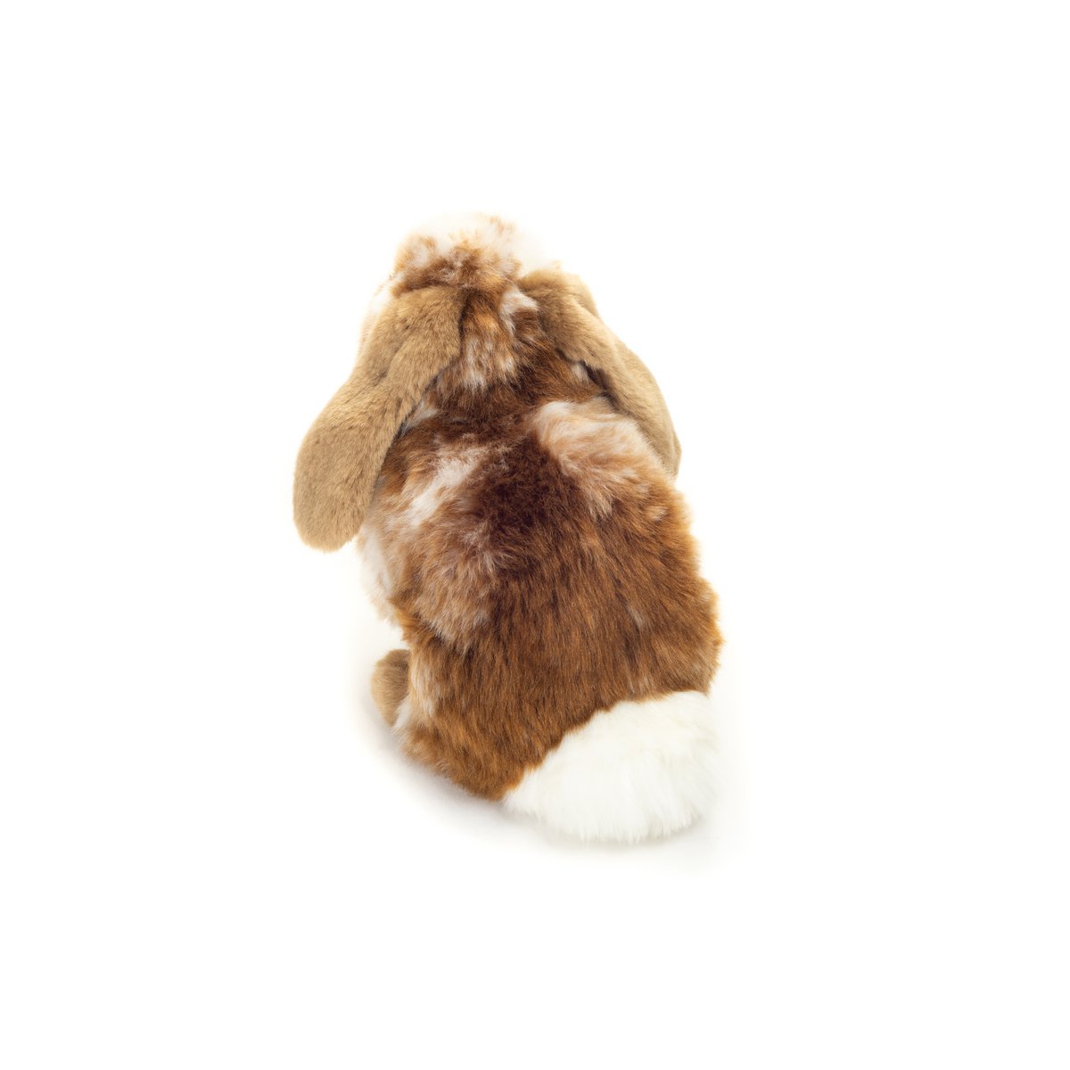 Rabbit sitting dark brown white spotted 20 cm - plush toy - stuffed animal