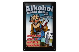 Blikskilt, der siger 20x30cm gør dig dum. Jeg er ligeglad