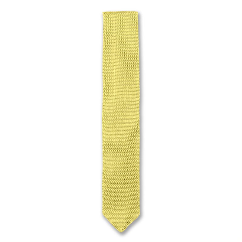 Mellow yellow knitted tie