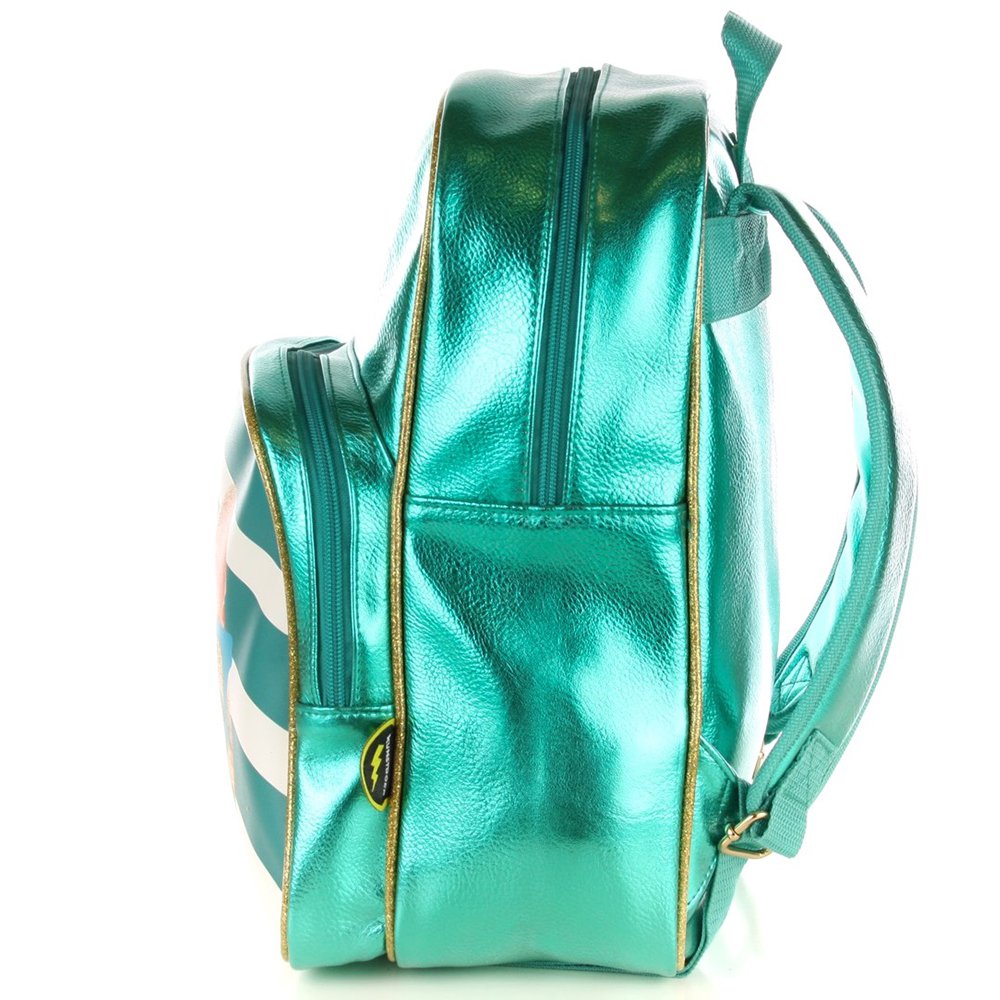 Backpack Cat with blue-green glasses
