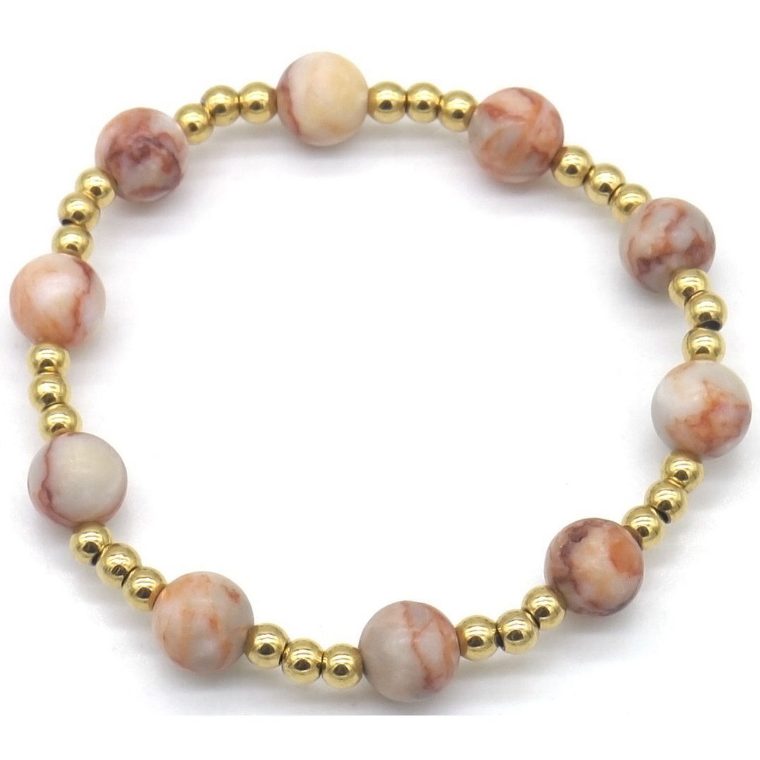 D-E9.3 B100-023 Bracelet S. Steel Beads
