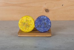 Jabonera de bambú para dos Champú en Barra o Jabón