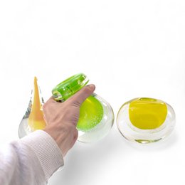 Vase Splash - Lemon - height 16 cm - Crystal