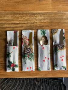 Kerstmotief Bestekhouder | Gouden den