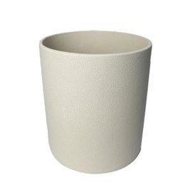 Couche ronde de cuir synthétique Crème Rayon Optique revêtu de 22xh28 cm
