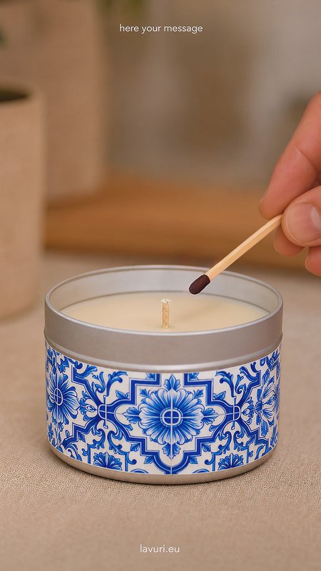 Vela sorpresa LAVURI, mensaje en lata, vela perfumada de cera de soja natural hecha a mano, vela de regalo de mensaje secreto