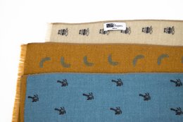 Sciarpa di cotone in design vintage in multicolore