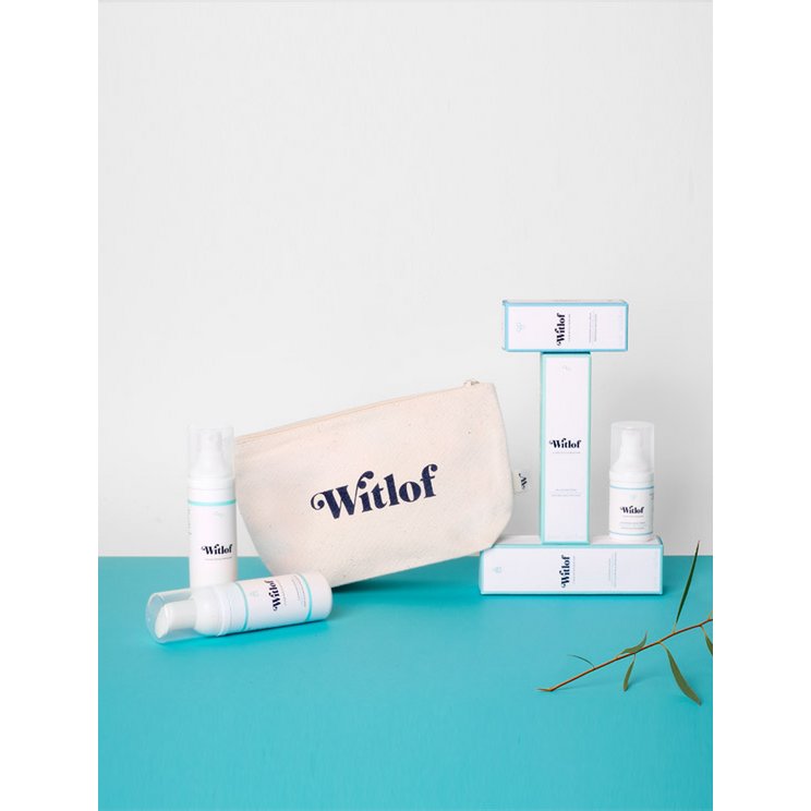Try & Travel Set - Cotton Toiletbag + Mousse 50ml, Toner 50ml & Facial Cream 15ml