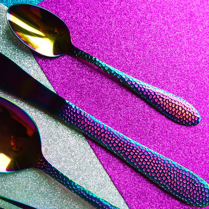 Rainbow cutlery set 24 pieces | stainless steel