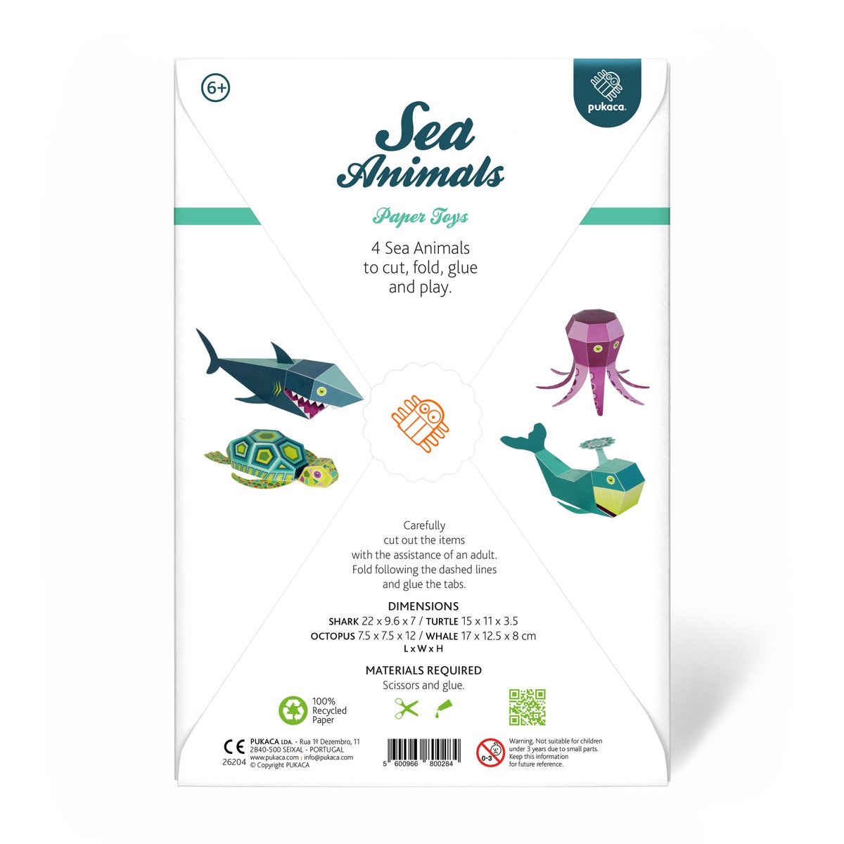 Meerestiere-Papierspielzeug