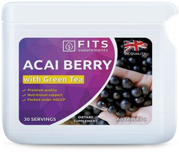 Acai Berry 2000mg og grøn te 1350mg 60 tabletter
