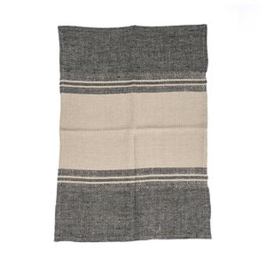 The Linen Dash Kitchen Towel - Natural Black - 50x70