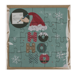 Square shape gift card, puzzle, X-Mas,