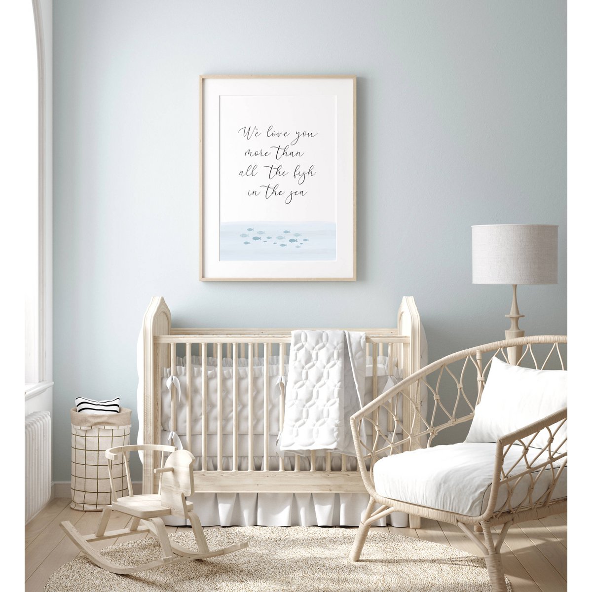 Wir lieben dich mehr als alle Fische im Meer-Poster, Surf-Poster, Surf-Dekor, Surf-Poster, Ozean-Poster, nautischer Kinderzimmer-Druck, Surf-Druck, Strand-Poster, Wellen-Druck, Kinderzimmer-Wandkunst, Kinderzimmer-Druck, Mädchenzimmer-Poster, Jungen 