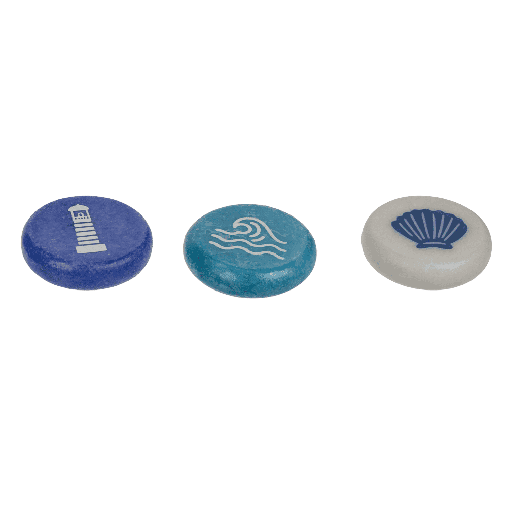 Printed marble stones, Maritime. 3,5 cm,