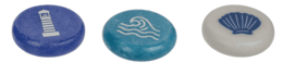 Printed marble stones, Maritime. 3,5 cm,