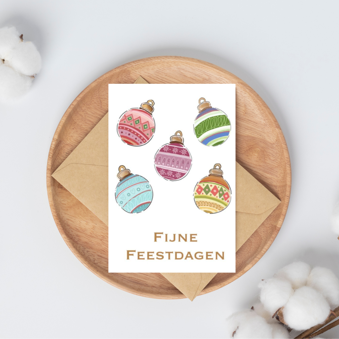 Weihnachtskarte - Weihnachtskugeln