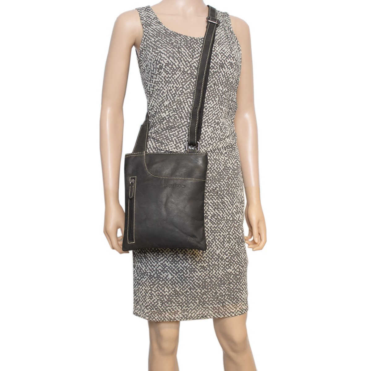 Leder Crossbody Bag - Umhängetasche in 3 verschiedenen Farben Leder