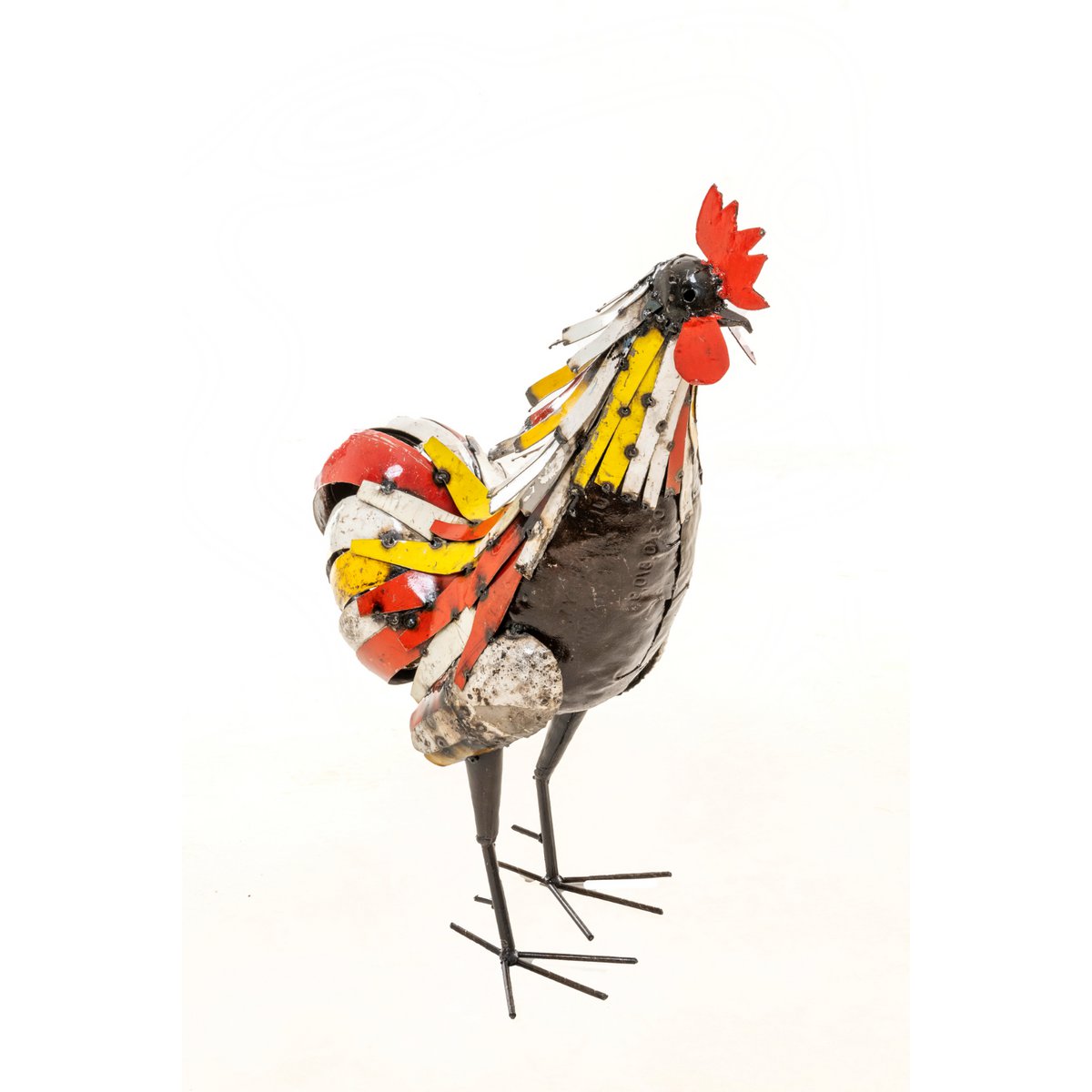 METAL EXTRA LARGE COLORFUL ROOSTER
