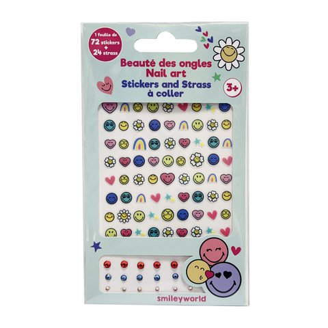 SMILEY nagelstickers en strass steentjes