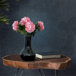 Kunstige blomster Solo - Lyserød - Pæoner - x 5 - 65cm