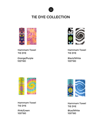 TOWEL TO GO TIE DYE Beach Towel 180x100 cm | Quick Dry | Purple / Orange | with Gift Box