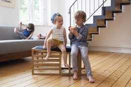 High chair, learning tower, bench (all-in-one)