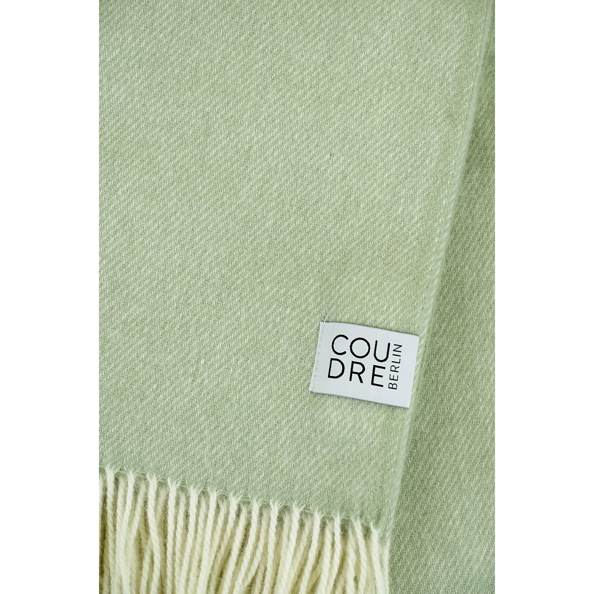 Wool blanket / cuddly blanket plain sage