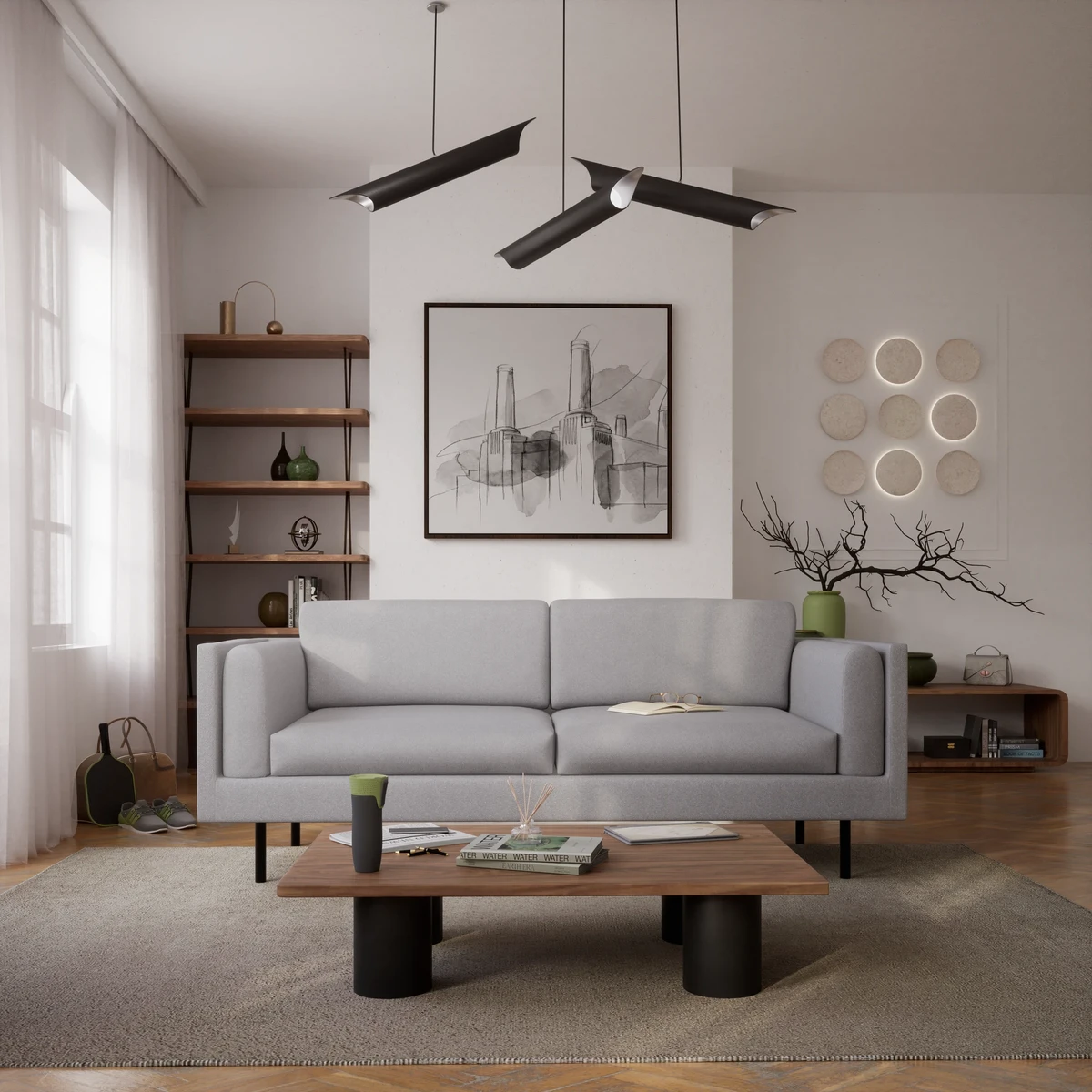 3-Seater Sofa CHELSEA - Silver