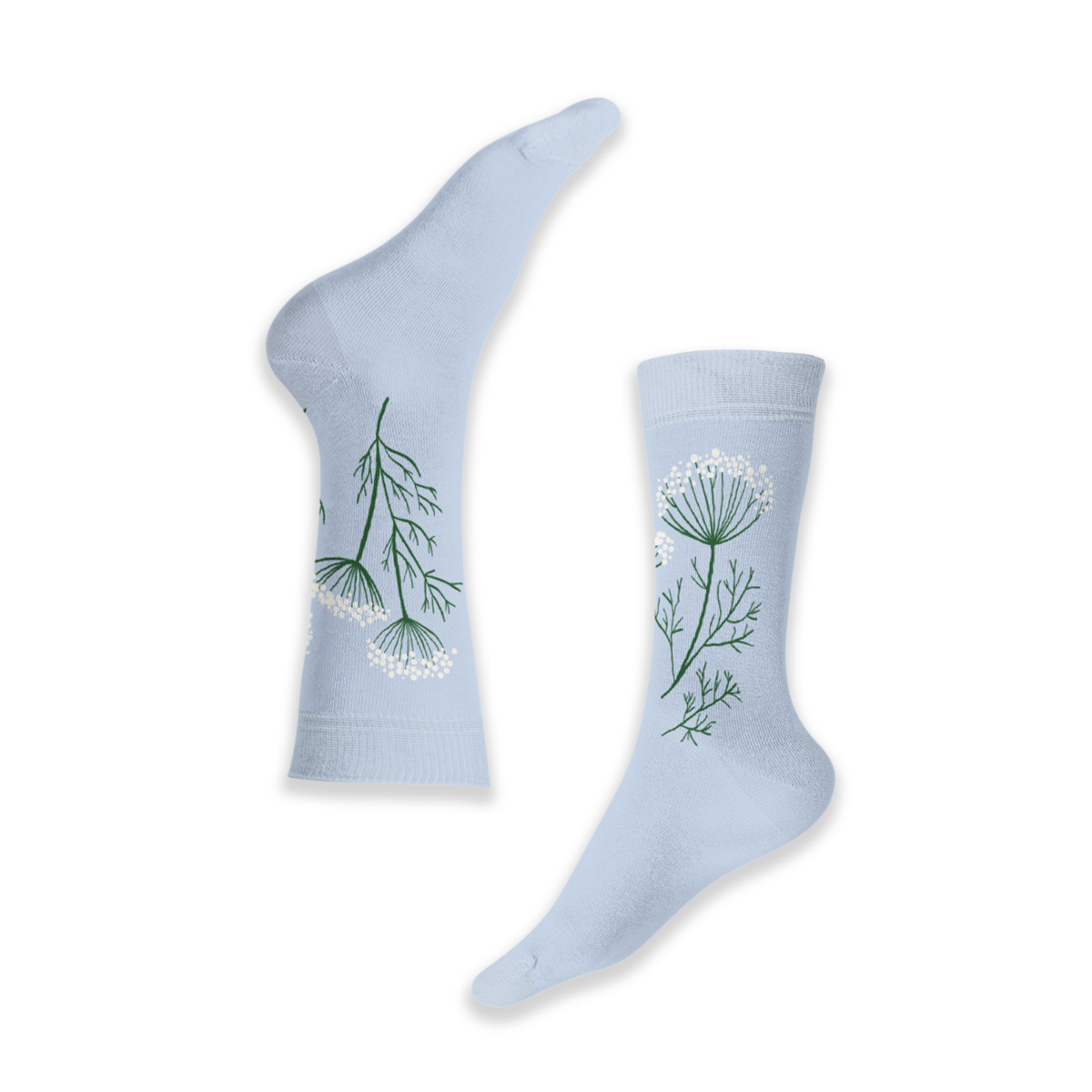 Calcetines de algodón de inspiración nórdica elegantes y cómodos - Fresh Socks Dill