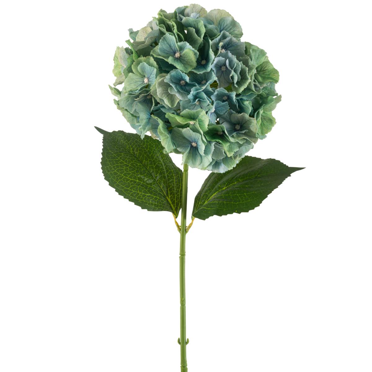 Artificial flower Hydrangea 75 cm peacock blue