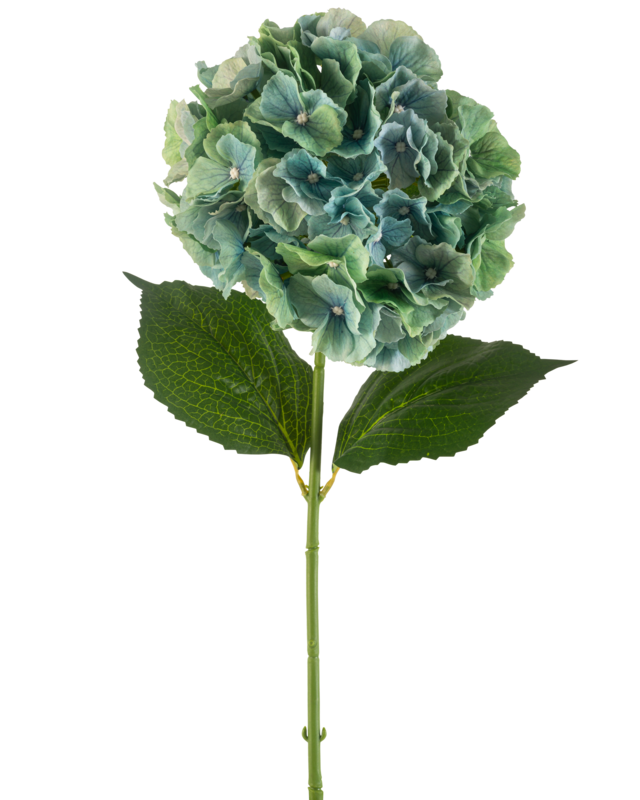 Artificial flower Hydrangea 75 cm peacock blue